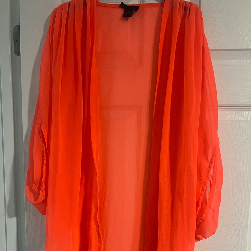 Steve Madden Neon Sheer Cover up/ Cardigan